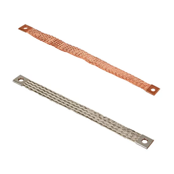 Flexible flat copper braid bond