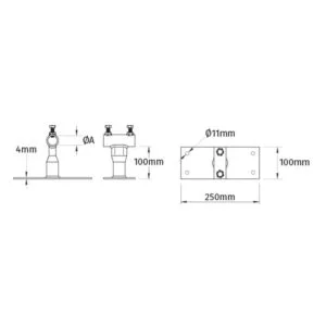 Wall-Mounted-Bracket-for-Air-Terminal-Interception-Mast