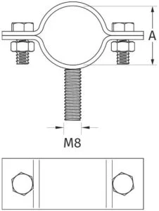 Mast-or-Pipe-to-Insulated-Separation-Bar-Clamp