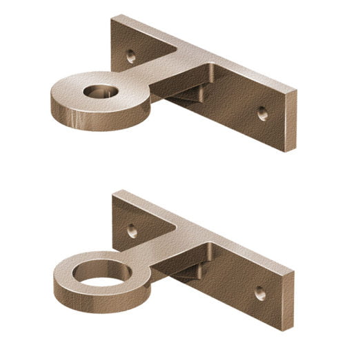 Side Mounted Rod Brackets Gunmetal