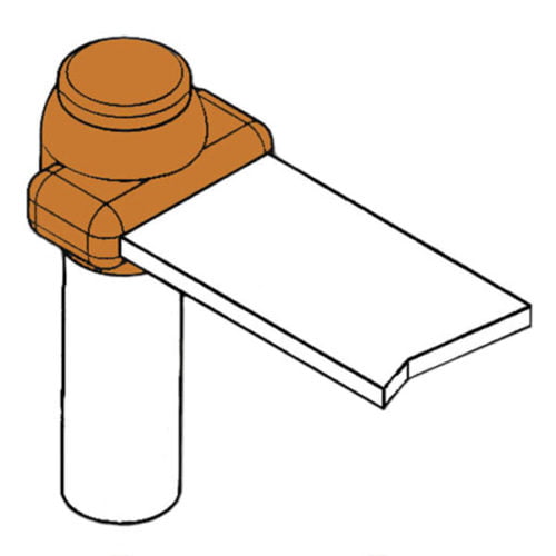 kingsweld horizontal bar-to-ground-rod connection br-1