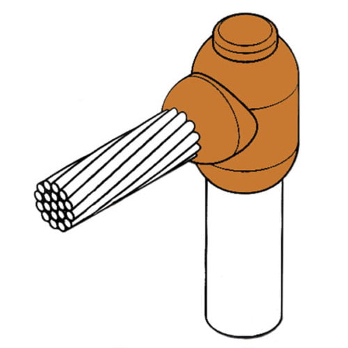 kingsweld horizontal cable-to-ground-rod connection cr-1