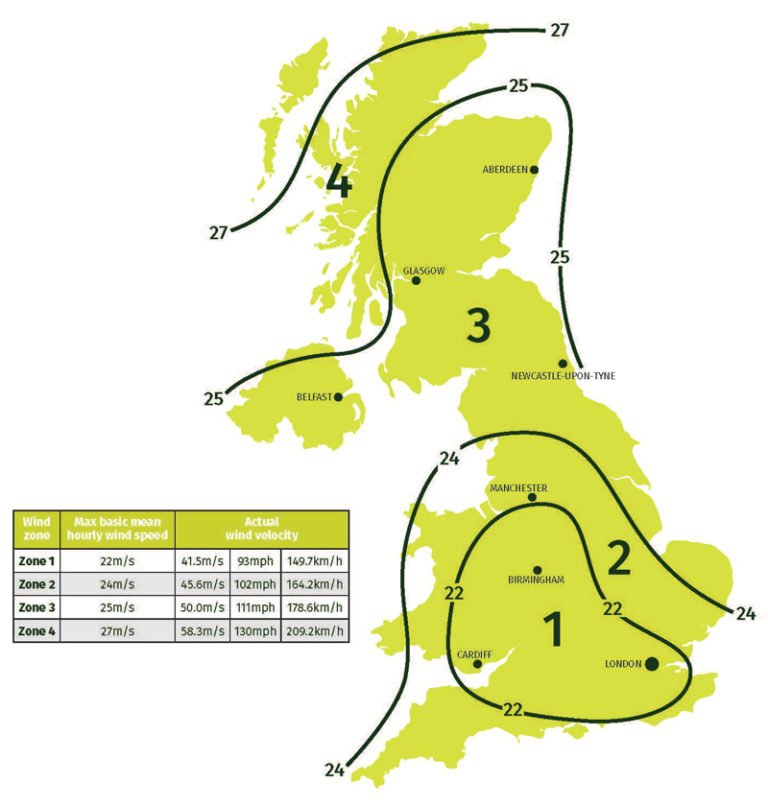 Sign Wind Loading Map Wind Loading - Kingsmill Industries