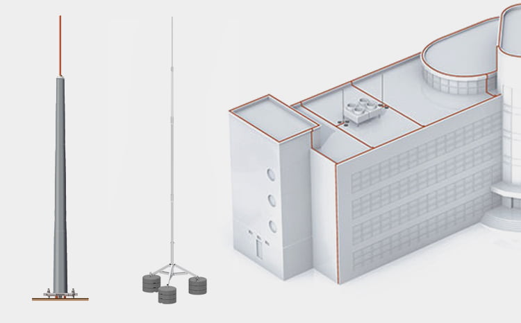 Air termination shop system lightning protection