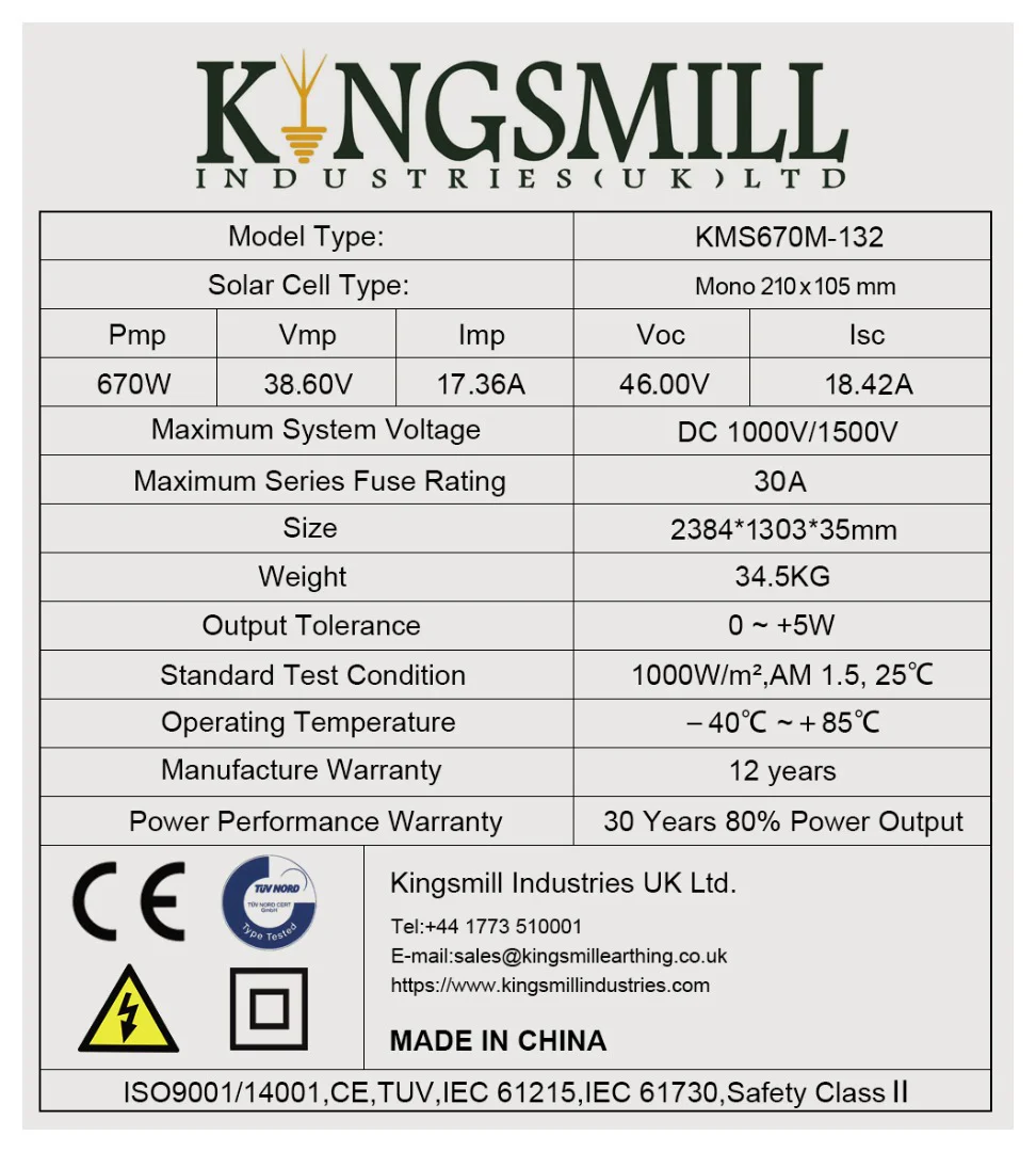 KMS670M-132 Panel Sticker